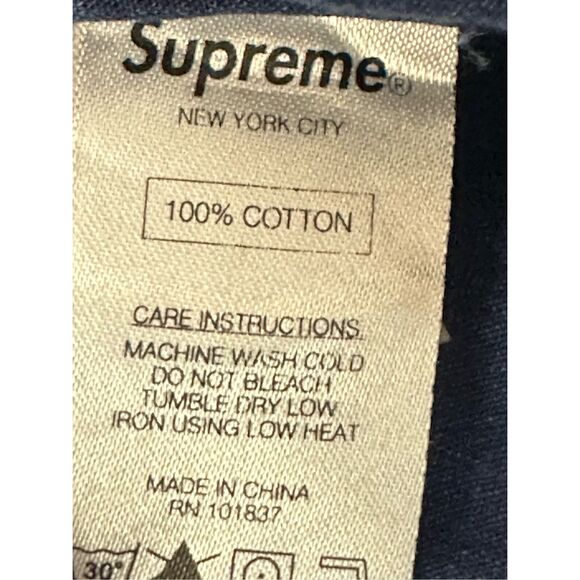 Supreme  Button up Blue Long Sleeve M - Picture 5 of 5